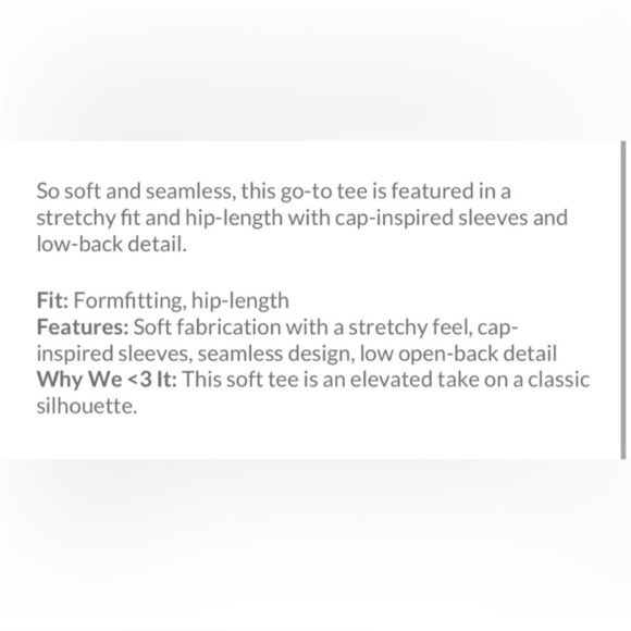 NEW Free People Intimately Low Back Seamless Tee Top size XS/S NWOT - Picture 8 of 9